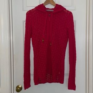 Athleta open weave cotton cardigan M EUC